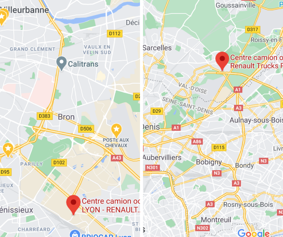 GOOGLE MAPS CENTRE OCCASION RENAULT TRUCKS CENTRE OCCASION