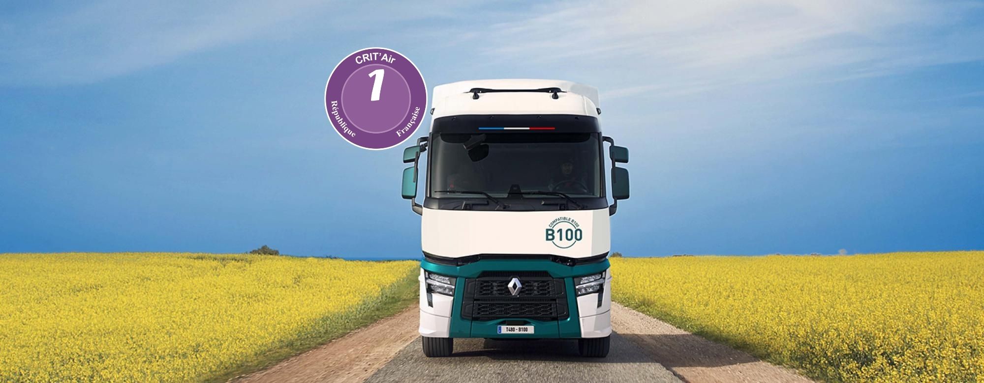 Circulation en ZFE - Vignette Crit'Air 1 pour les poids lourds Renault ...