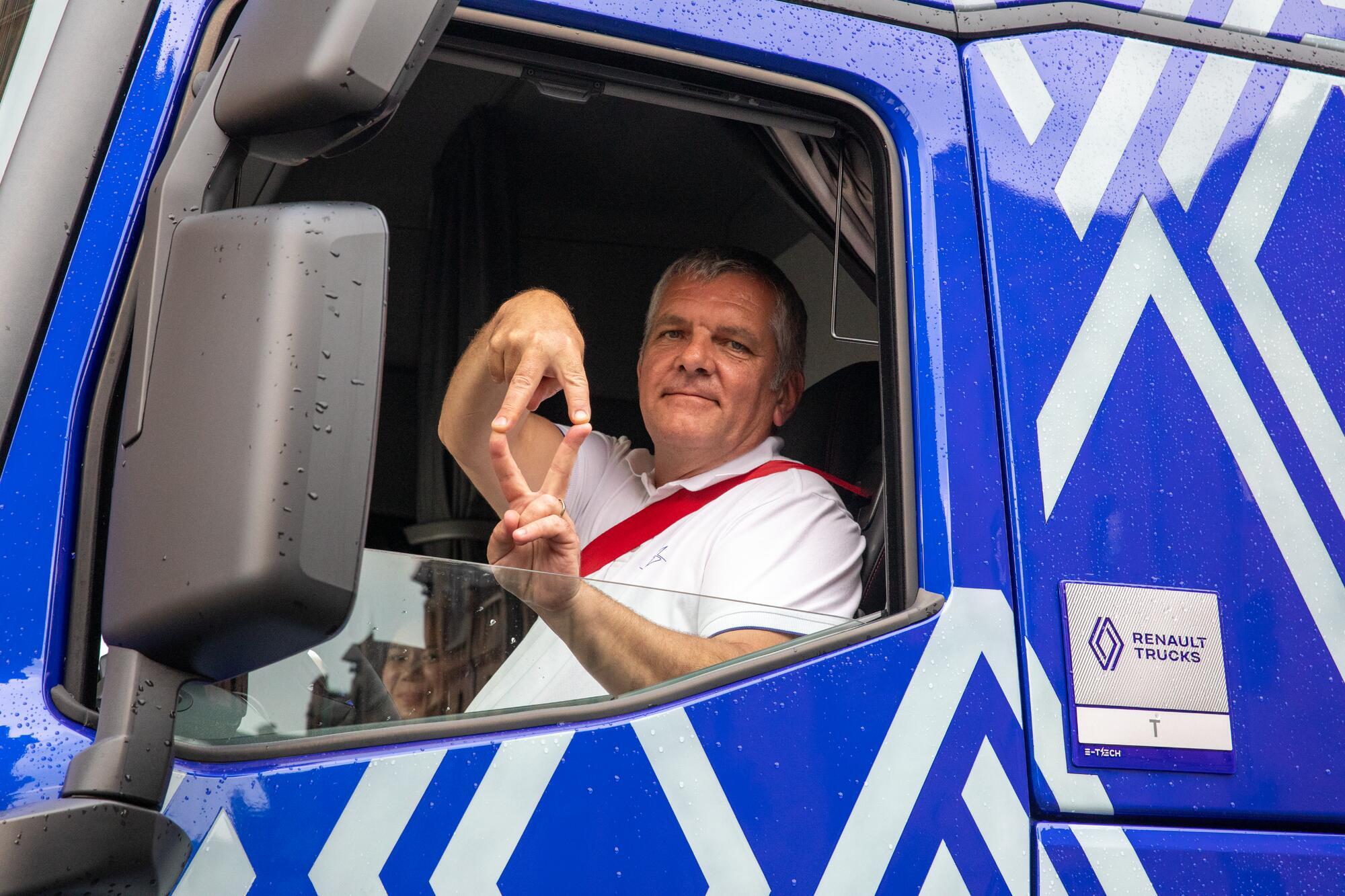 Renault Trucks Symbole à bord d'un Renault Trucks E-Tech T