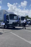 La gamme Z.E. 100 % électrique de Renault Trucks lors des Blainville Day ZE au sein de l'usine normande du constructeur français
