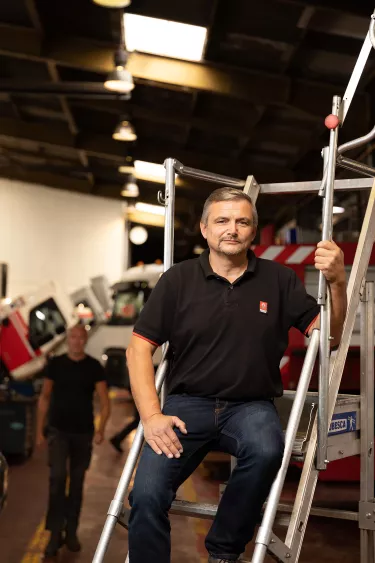 Philippe, chef d'atelier chez Chapelier au sein de l'établissement Renault Trucks de Coignières 