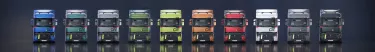 Neuf couleurs exclusives, un camion unique.