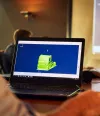 Meeting with the design team, with a 3D truck on a screen
