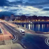 Renault Trucks E-Tech on the city road
